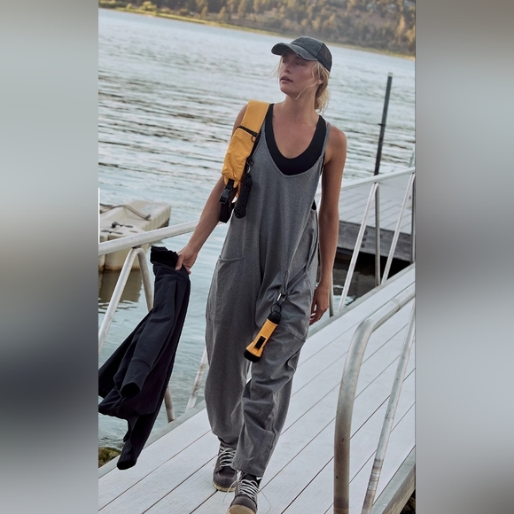 Free People Sleeveless Scoop Neck Ankle Length Patch Pocket Hot Shot Onsie: Sz:M - Picture 6 of 16